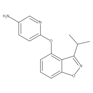 6-{[3-(1-Methylethyl)-1,2-benzisoxazol-4-yl]oxy}-3-pyridinamine结构式