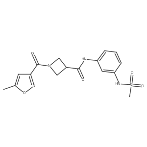 1-(5-methylisoxazole-3-carbonyl)-N-(3-(methylsulfonamido)phenyl)azetidine-3-carboxamide Structure