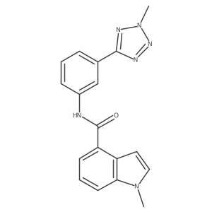 1-methyl-N-[3-(2-methyl-2H-tetrazol-5-yl)phenyl]-1H-indole-4-carboxamide Structure