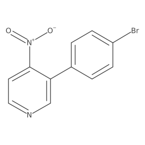 3-(4-Bromophenyl)-4-nitropyridine结构式