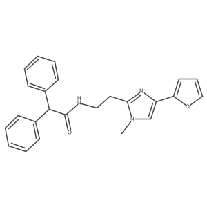 N-(2-(4-(furan-2-yl)-1-methyl-1H-imidazol-2-yl)ethyl)-2,2-diphenylacetamide结构式