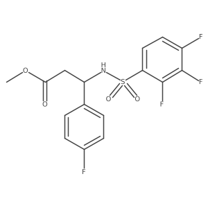 Methyl 3-(4-fluorophenyl)-3-(2,3,4-trifluorobenzenesulfonamido)propanoate Structure