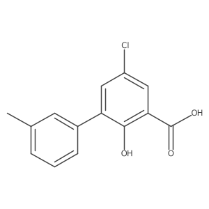 5-Chloro-2-hydroxy-3'-methyl-[1,1'-biphenyl]-3-carboxylic acid结构式