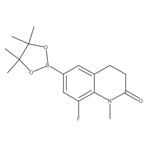 8-Fluoro-1-methyl-6-(4,4,5,5-tetramethyl-1,3,2-dioxaborolan-2-YL)-3,4-dihydroquinolin-2(1H)-one结构式