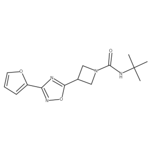N-(tert-butyl)-3-(3-(furan-2-yl)-1,2,4-oxadiazol-5-yl)azetidine-1-carboxamide Structure