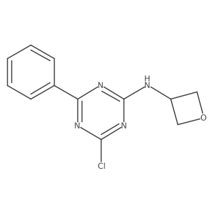 4-chloro-N-(oxetan-3-yl)-6-phenyl-1,3,5-triazin-2-amine结构式