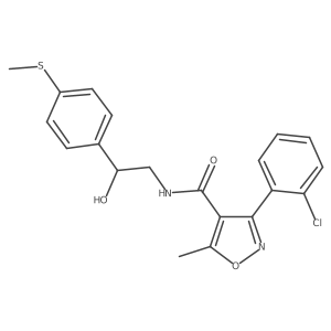 3-(2-chlorophenyl)-N-(2-hydroxy-2-(4-(methylthio)phenyl)ethyl)-5-methylisoxazole-4-carboxamide Structure