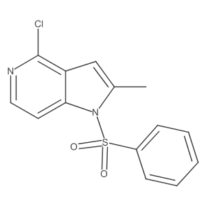 1-Benzenesulfonyl-4-Chloro-2-dimethyl-5-azaindole结构式