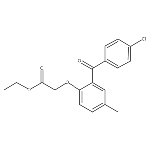 Ethyl 2-(2-(4-chlorobenzoyl)-4-methylphenoxy)acetate结构式