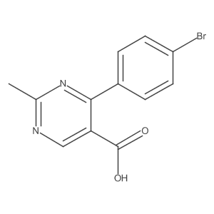 4-(4-Bromophenyl)-2-methylpyrimidine-5-carboxylic acid结构式