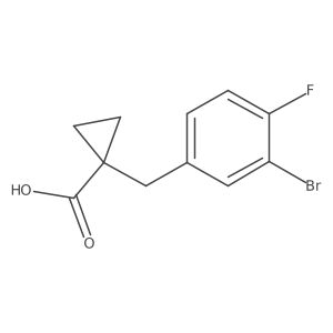 1-[(3-Bromo-4-fluorophenyl)methyl]cyclopropane-1-carboxylic acid结构式