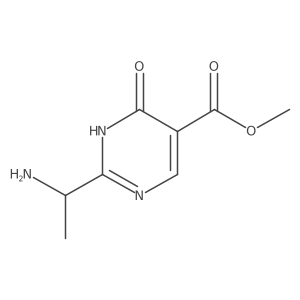 Methyl 2-(1-aminoethyl)-6-oxo-1,6-dihydropyrimidine-5-carboxylate结构式