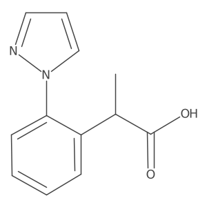 2-[2-(1H-pyrazol-1-yl)phenyl]propanoic acid Structure