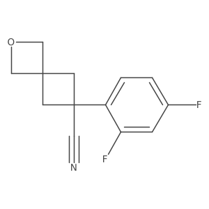 6-(2,4-Difluorophenyl)-2-oxaspiro[3.3]heptane-6-carbonitrile结构式
