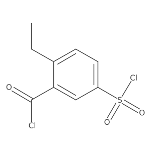 5-(Chlorosulfonyl)-2-ethylbenzoyl chloride结构式
