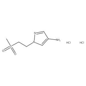 1-(2-Methylsulfonylethyl)pyrazol-4-amine;dihydrochloride结构式