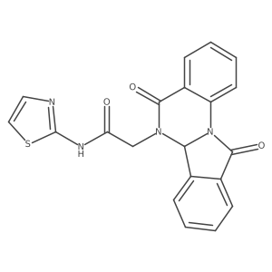 2-(5,11-dioxo-6a,11-dihydroisoindolo[2,1-a]quinazolin-6(5H)-yl)-N-(1,3-thiazol-2-yl)acetamide结构式
