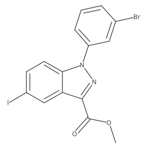 Methyl 1-(3-bromophenyl)-5-iodo-indazole-3-carboxylate Structure