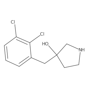 3-[(2,3-Dichlorophenyl)methyl]pyrrolidin-3-ol Structure