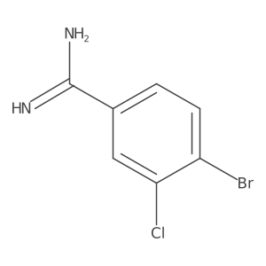 4-Bromo-3-chlorobenzene-1-carboximidamide结构式