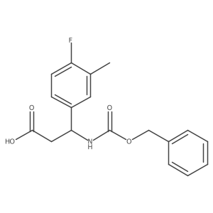 (3R)-3-{[(benzyloxy)carbonyl]amino}-3-(4-fluoro-3-methylphenyl)propanoic acid Structure