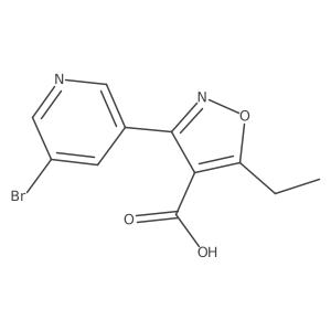 3-(5-Bromopyridin-3-yl)-5-ethyl-1,2-oxazole-4-carboxylic acid Structure