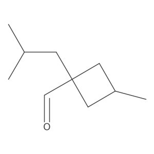 3-Methyl-1-(2-methylpropyl)cyclobutane-1-carbaldehyde Structure