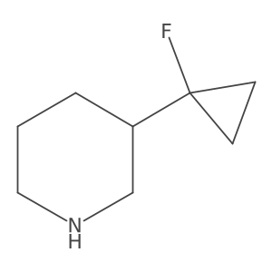 3-(1-Fluorocyclopropyl)piperidine结构式