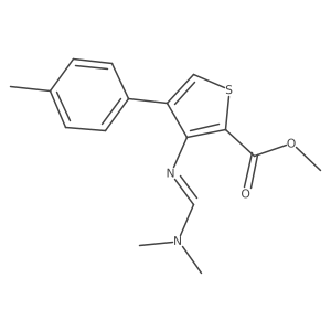 methyl 3-{[(1E)-(dimethylamino)methylene]amino}-4-(4-methylphenyl)thiophene-2-carboxylate结构式