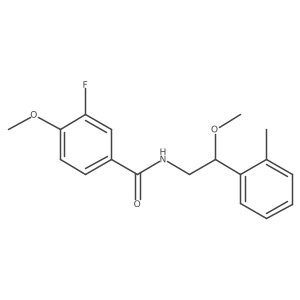 3-fluoro-4-methoxy-N-(2-methoxy-2-(o-tolyl)ethyl)benzamide Structure