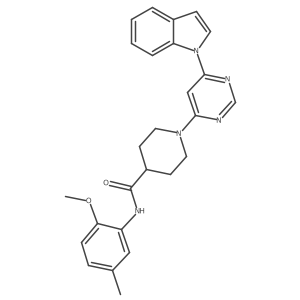1-(6-(1H-indol-1-yl)pyrimidin-4-yl)-N-(2-methoxy-5-methylphenyl)piperidine-4-carboxamide Structure