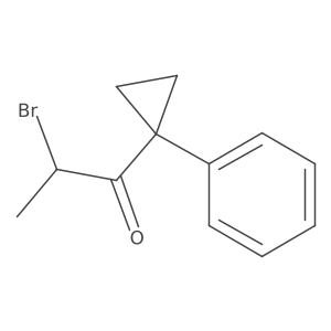 2-Bromo-1-(1-phenylcyclopropyl)propan-1-one结构式