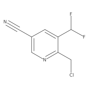 2-(Chloromethyl)-5-cyano-3-(difluoromethyl)pyridine结构式