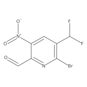 6-Bromo-5-(difluoromethyl)-3-nitropicolinaldehyde Structure