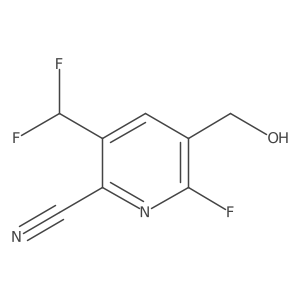 3-(Difluoromethyl)-6-fluoro-5-(hydroxymethyl)picolinonitrile Structure