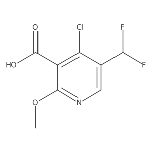 4-Chloro-5-(difluoromethyl)-2-methoxynicotinic acid Structure