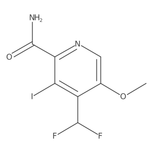 4-(Difluoromethyl)-3-iodo-5-methoxypicolinamide结构式