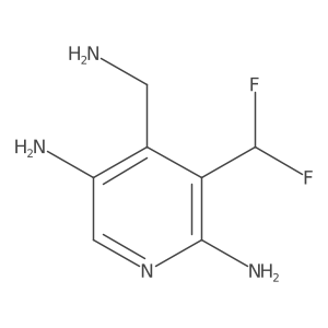 4-(Aminomethyl)-3-(difluoromethyl)pyridine-2,5-diamine结构式
