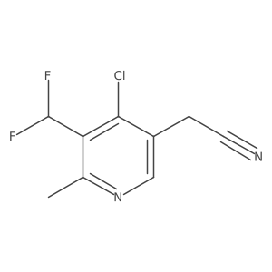 2-(4-Chloro-5-(difluoromethyl)-6-methylpyridin-3-yl)acetonitrile Structure