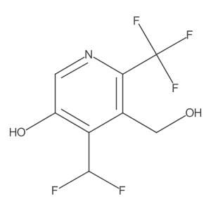 4-(Difluoromethyl)-5-(hydroxymethyl)-6-(trifluoromethyl)pyridin-3-ol结构式