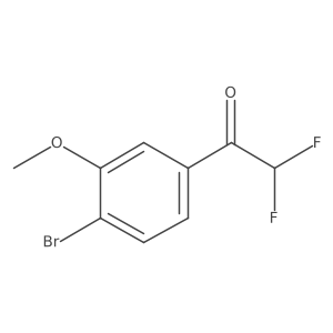 1-(4-Bromo-3-methoxyphenyl)-2,2-difluoroethanone结构式