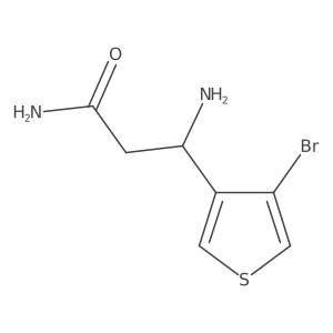 (3R)-3-Amino-3-(4-bromothiophen-3-yl)propanamide结构式