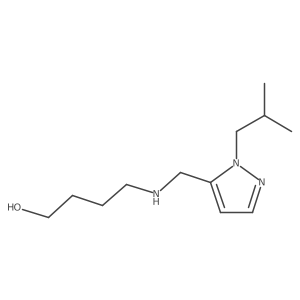 4-({[1-(2-methylpropyl)-1H-pyrazol-5-yl]methyl}amino)butan-1-ol Structure
