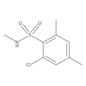 2-Chloro-N,4,6-trimethylbenzene-1-sulfonamide结构式