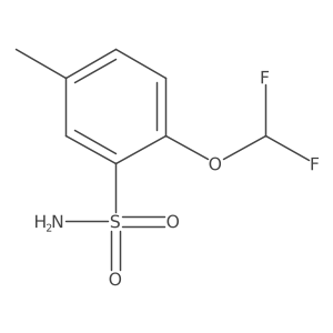 2-Difluoromethoxy-5-methylbenzenesulfonamide结构式