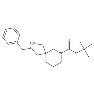 Tert-butyl 3-(aminomethyl)-3-((benzyloxy)methyl)piperidine-1-carboxylate Structure
