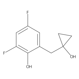 2,4-Difluoro-6-[(1-hydroxycyclopropyl)methyl]phenol结构式
