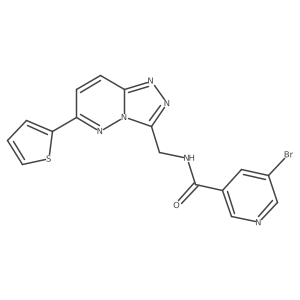 5-bromo-N-((6-(thiophen-2-yl)-[1,2,4]triazolo[4,3-b]pyridazin-3-yl)methyl)nicotinamide Structure
