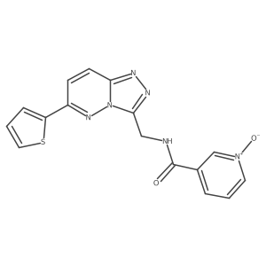 3-(((6-(Thiophen-2-yl)-[1,2,4]triazolo[4,3-b]pyridazin-3-yl)methyl)carbamoyl)pyridine 1-oxide Structure