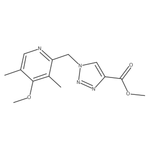 methyl 1-[(4-methoxy-3,5-dimethylpyridin-2-yl)methyl]-1H-1,2,3-triazole-4-carboxylate Structure